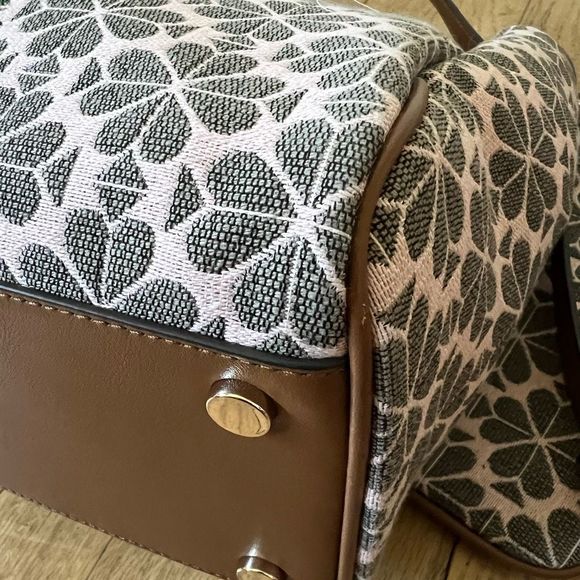 Kate Spade Medium Everything Tote Bag pink green w pouch - Picture 5 of 16